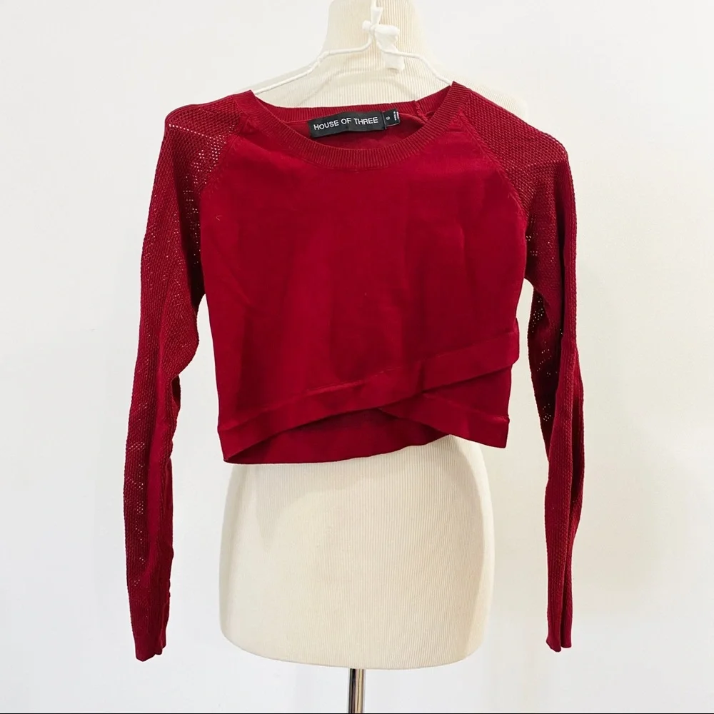 NWOT House of Three cropped sweater